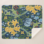 Floral seamless pattern with big flowers, lily and シェルパブランケット (正面(横))