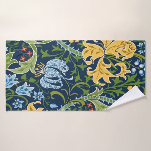 Floral seamless pattern with big flowers, lily and バスタオル (バスタオル)