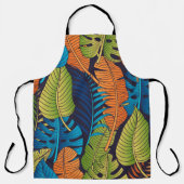 Floral seamless pattern with leaves. tropical back エプロン (正面)