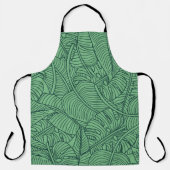 Floral seamless pattern with leaves. tropical back エプロン (正面)