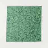 Floral seamless pattern with leaves. tropical back タペストリー (正面)