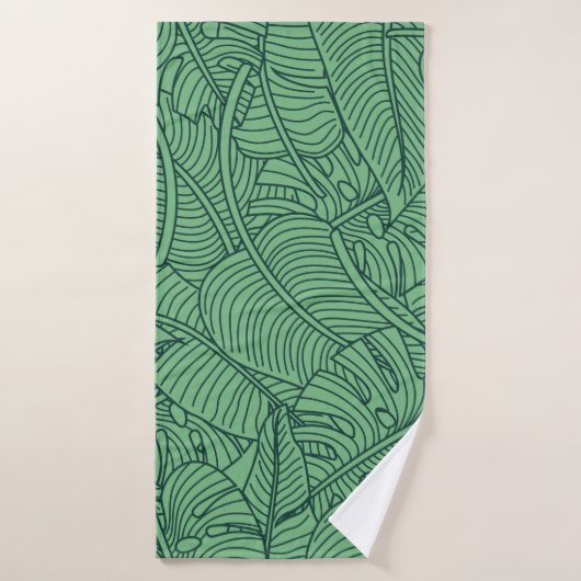 Floral seamless pattern with leaves. tropical back バスタオル (バスタオル)