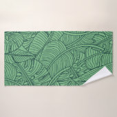 Floral seamless pattern with leaves. tropical back バスタオル (バスタオル)