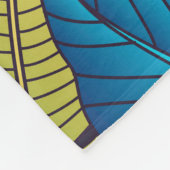 Floral seamless pattern with leaves. tropical back フリースブランケット (角)