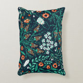  floral seamless pattern with summer blooms and co アクセントクッション (正面(垂直))