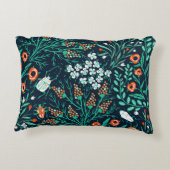  floral seamless pattern with summer blooms and co アクセントクッション (裏面)