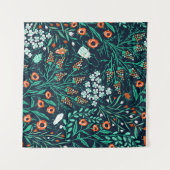  floral seamless pattern with summer blooms and co タペストリー (正面(横))