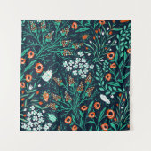  floral seamless pattern with summer blooms and co タペストリー (正面)