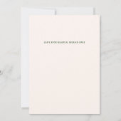 Floral Seasonal Christmas Greetings Car 招待状 (裏面)