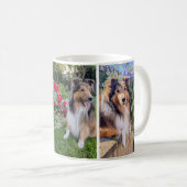 Floral Sheltie コーヒーマグカップ (正面右)