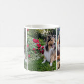 Floral Sheltie コーヒーマグカップ (中央)