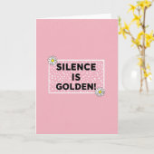 Floral Silence Is Golden Card カード (黄色い花)