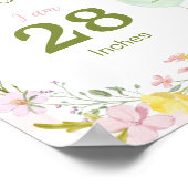 Floral Silly Goose First Year Photo Milestone ポスター (角)