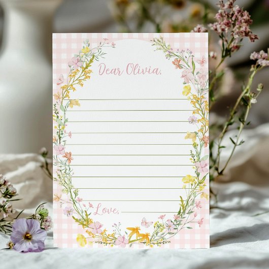 Floral Silly Goose Time Capsule Note Message Card サンキューカード