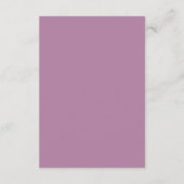 Floral Simplicity 1 Lavender Minimal Wedding エンクロージャーカード (裏面)