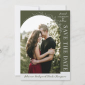 Floral Simplicity 1 | Modern Green | Save The Date セーブザデート (正面)