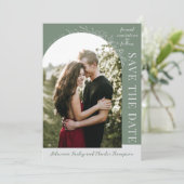 Floral Simplicity 1 | Modern Green | Save The Date セーブザデート (スタンド正面)