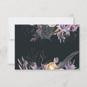 Floral Skeleton | ハロウィン ウェディング RSVP (裏面)