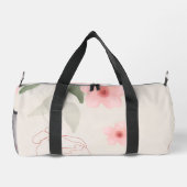 Floral Sketch Waterproof Travel Bag  ダッフルバッグ (裏面)