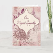 Floral Sketches — Blush Sympathy Card カード (正面)