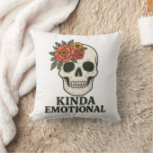 Floral Skull Aesthetic with Soft Emotional Touch クッション (ブランケット)