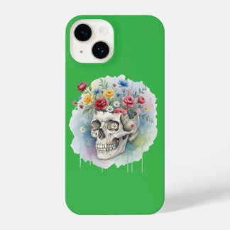 Floral Skull Artistic iPhone Case | Bold and Creat iPhone 14ケース