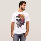Floral Skull Bloom Tシャツ (正面フル)