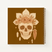 Floral Skull Halloween Boho ノートブック (裏面)