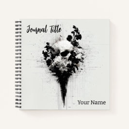 Floral Skull Journal — Custom Name & Title ノートブック
