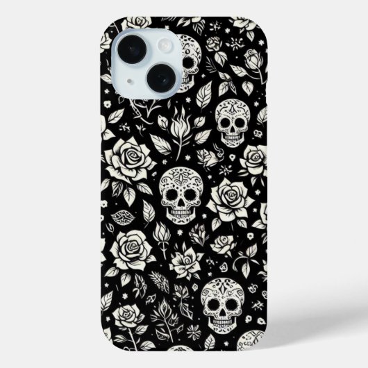 Floral Skulls Case-Mate iPhoneケース (裏面)