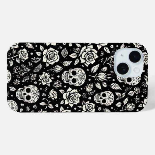 Floral Skulls Case-Mate iPhoneケース (裏面 (横))