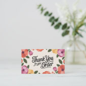 Floral Small Business Thank You 名刺 (スタンド正面)