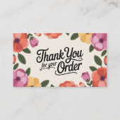 Floral Small Business Thank You 名刺 (正面)
