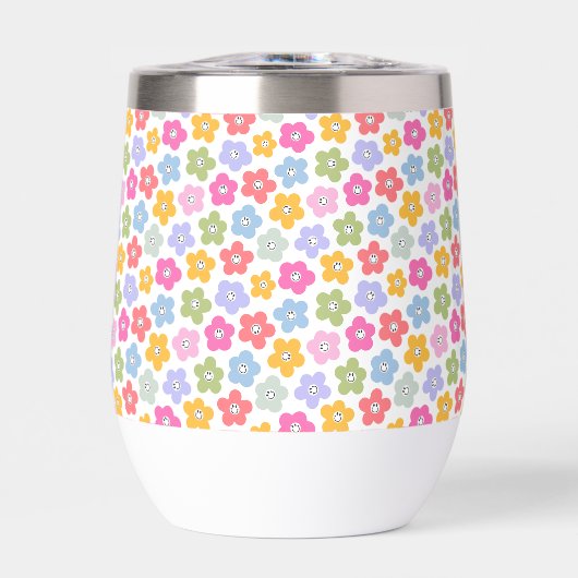 Floral Smiles Vibrant Colorful Playful Pastel (正面)