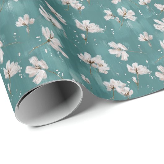 Floral Snow Spring Wrapping Paper ラッピングペーパー (ロールコーナー)
