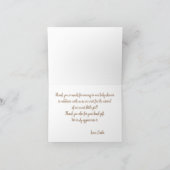 Floral Soft Blue Pumpkin Baby Shower サンキューカード (内部)