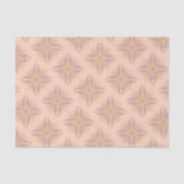 Floral Soft peach kaleidoscopic Script Best Mom  薄葉紙 (正面)