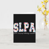 Floral Speech Language Pathology Istant Slpa Appre カード (黄色い花)