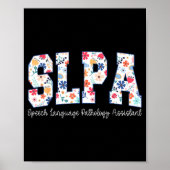 Floral Speech Language Pathology Istant Slpa Appre ポスター (正面)