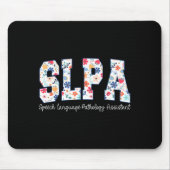 Floral Speech Language Pathology Istant Slpa Appre マウスパッド (正面)