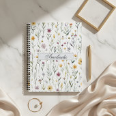 Floral Spiral Notebook – Elegant & Delicate  ノートブック