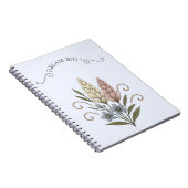 Floral Spiral Photo Notebook | Elegant Journal  ノートブック (右側)