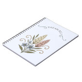 Floral Spiral Photo Notebook | Elegant Journal  ノートブック (左側)