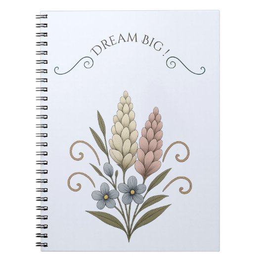 Floral Spiral Photo Notebook | Elegant Journal  ノートブック (正面)