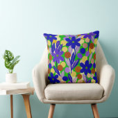 Floral Spots in kelly green pattern クッション (椅子)