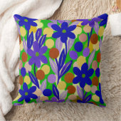 Floral Spots in kelly green pattern クッション (ブランケット)