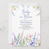 Floral Spring Baby in Bloom Baby Shower 招待状 (正面)