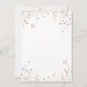 Floral Spring Baby in Bloom Baby Shower Invitation 招待状 (裏面)