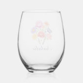 Floral Spring Drink Glass ステムなしワイングラス (裏面)