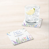 Floral Spring Love is in Bloom Bridal Shower  スクエアペーパーコースター (インサイチュ)